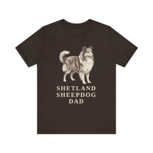 Shetland Sheepdog Dad Shirt, Vintage Dog Sketch Tee, Dog Dad Gift