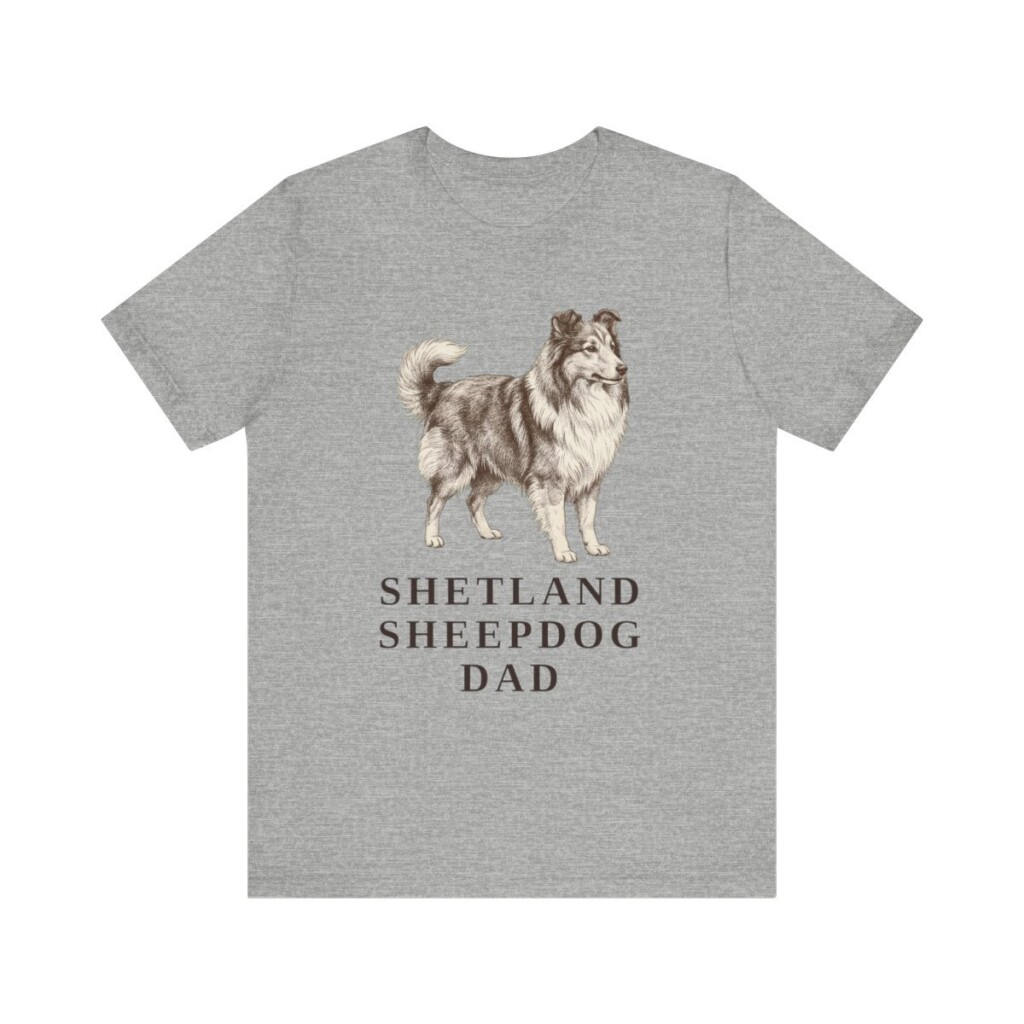 Shetland Sheepdog Dad Shirt, Vintage Dog Sketch Tee, Dog Dad Gift