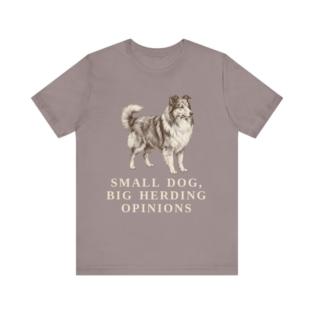 Shetland Sheepdog Humor Shirt, Vintage Dog Sketch Tee, Dog Humor Gift
