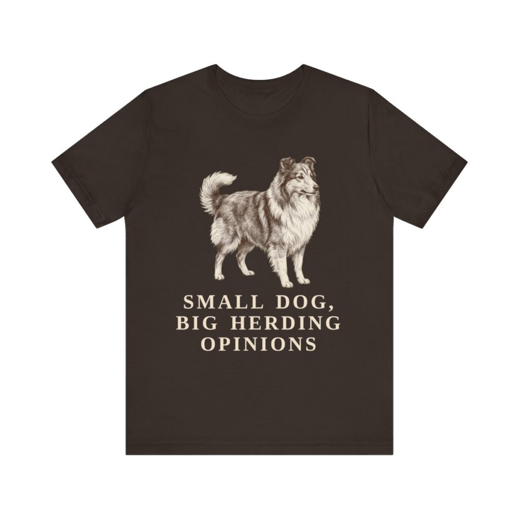 Shetland Sheepdog Humor Shirt, Vintage Dog Sketch Tee, Dog Humor Gift