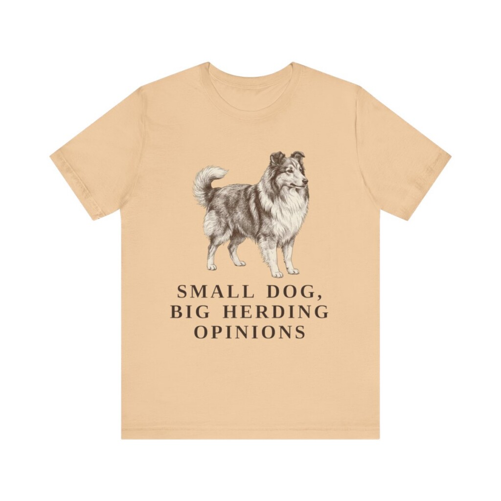 Shetland Sheepdog Humor Shirt, Vintage Dog Sketch Tee, Dog Humor Gift