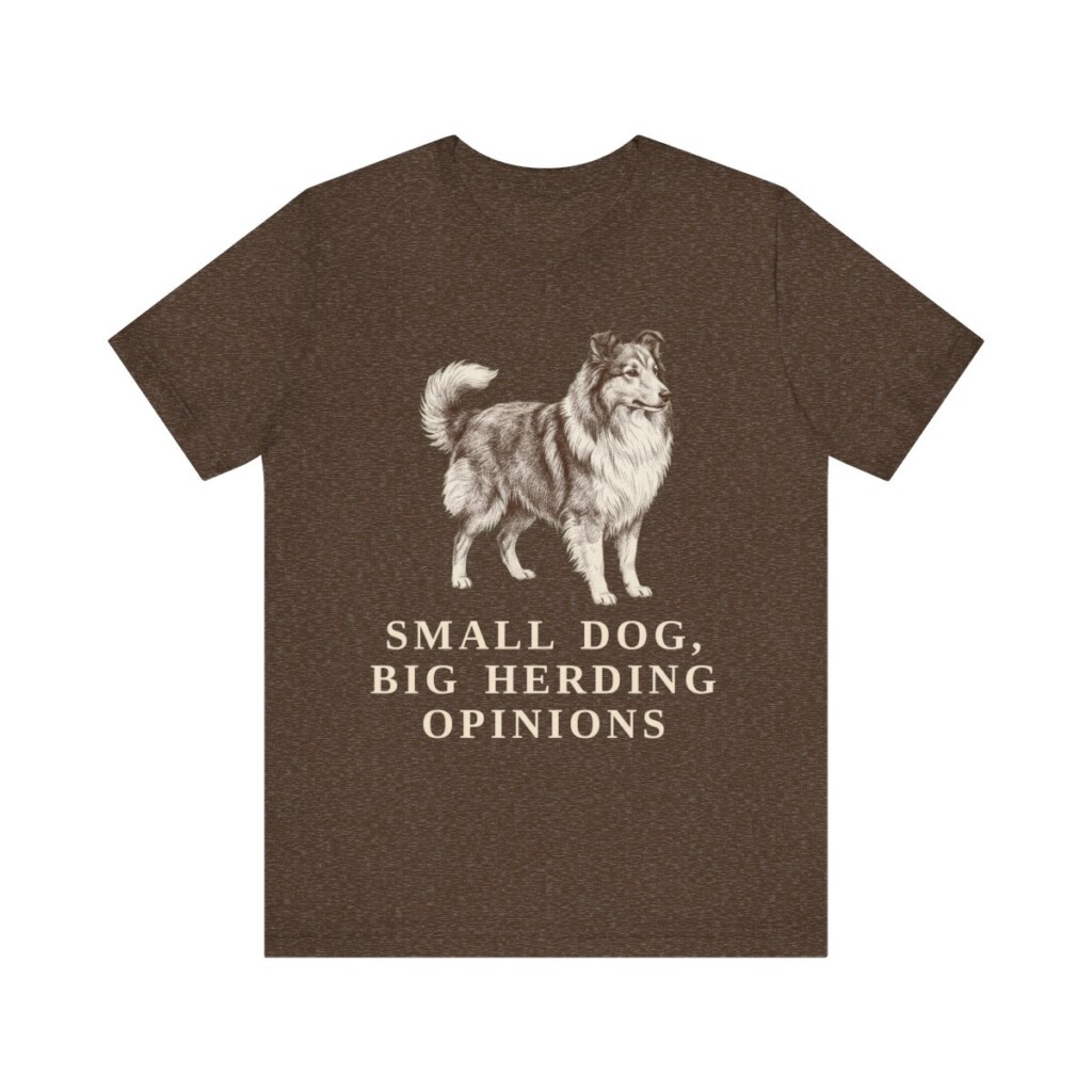 Shetland Sheepdog Humor Shirt, Vintage Dog Sketch Tee, Dog Humor Gift
