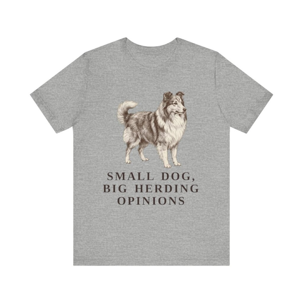 Shetland Sheepdog Humor Shirt, Vintage Dog Sketch Tee, Dog Humor Gift