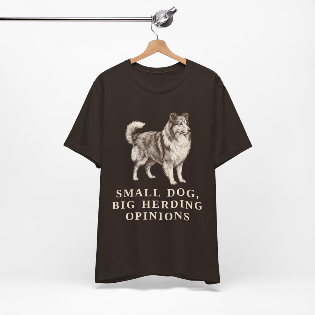Shetland Sheepdog Humor Shirt, Vintage Dog Sketch Tee, Dog Humor Gift