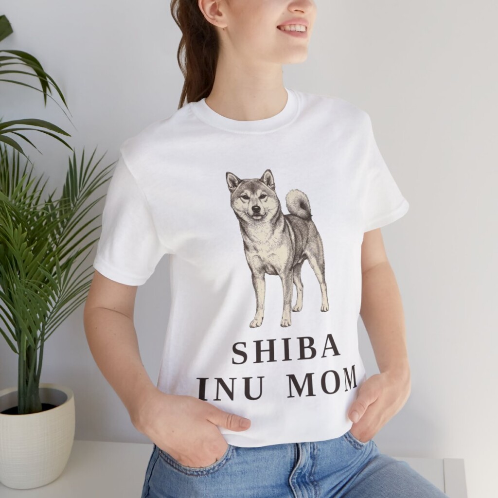 Shiba Inu Mom Shirt, Vintage Dog Sketch Tee, Dog Mom Gift