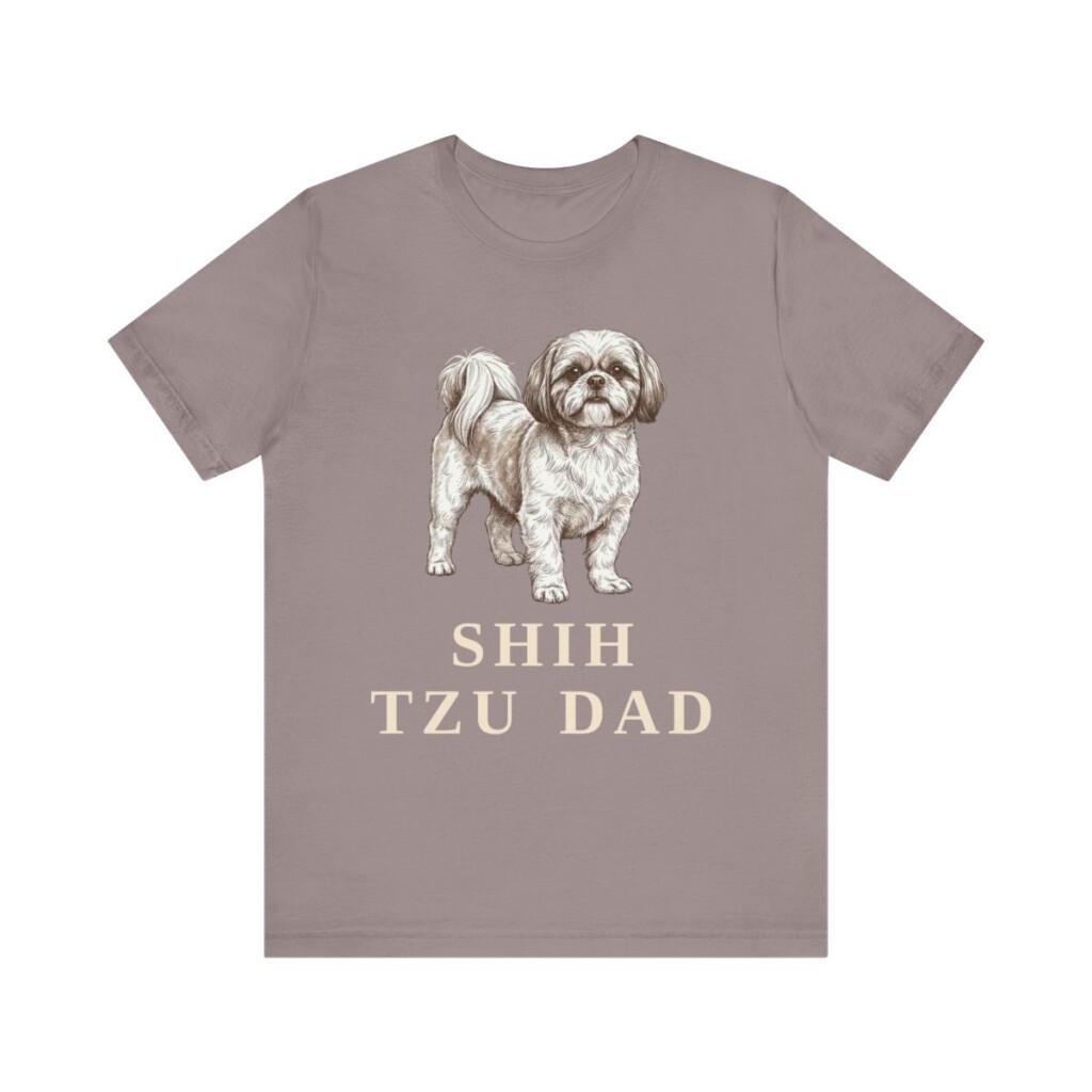 Shih Tzu Dad Shirt, Vintage Dog Sketch Tee, Dog Dad Gift