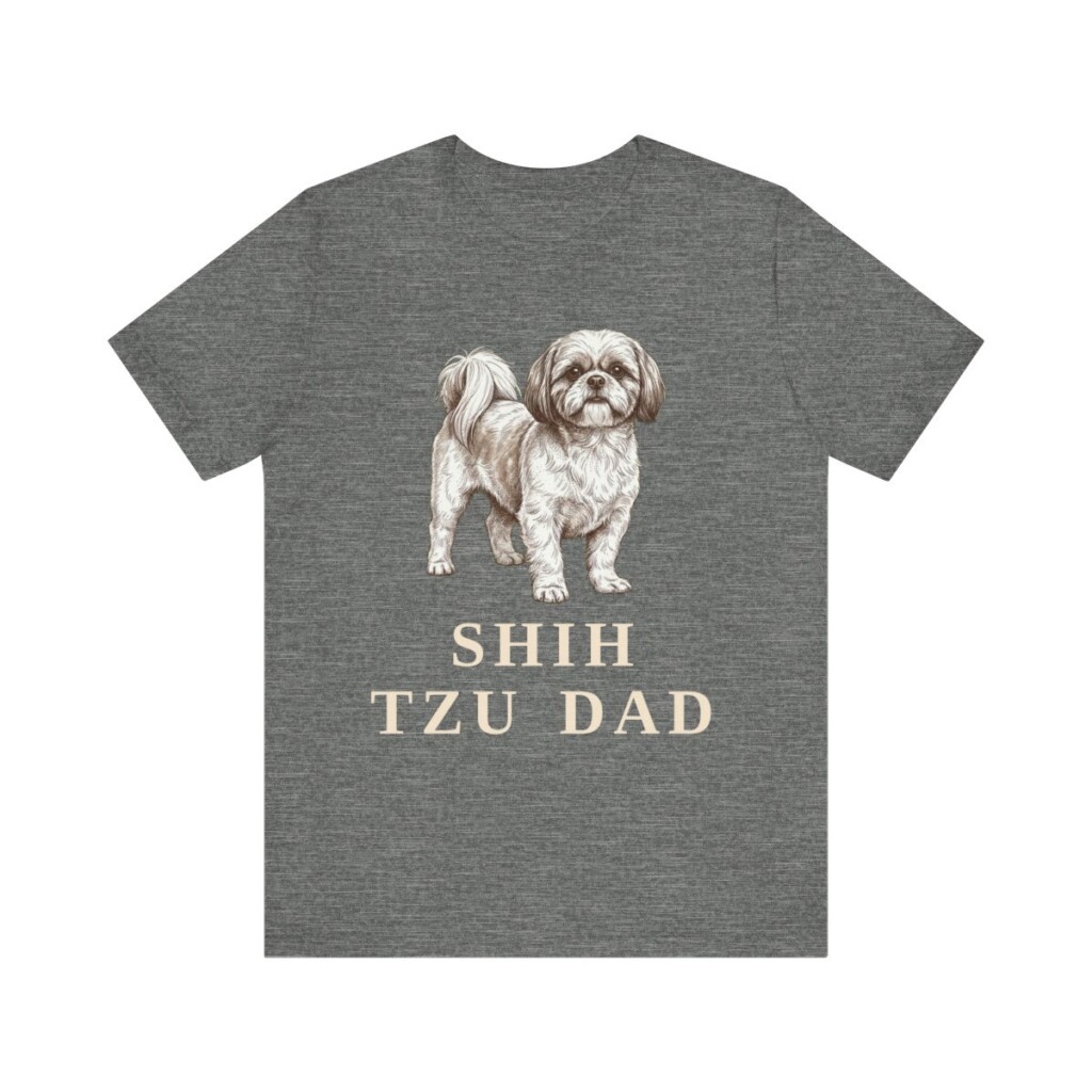 Shih Tzu Dad Shirt, Vintage Dog Sketch Tee, Dog Dad Gift