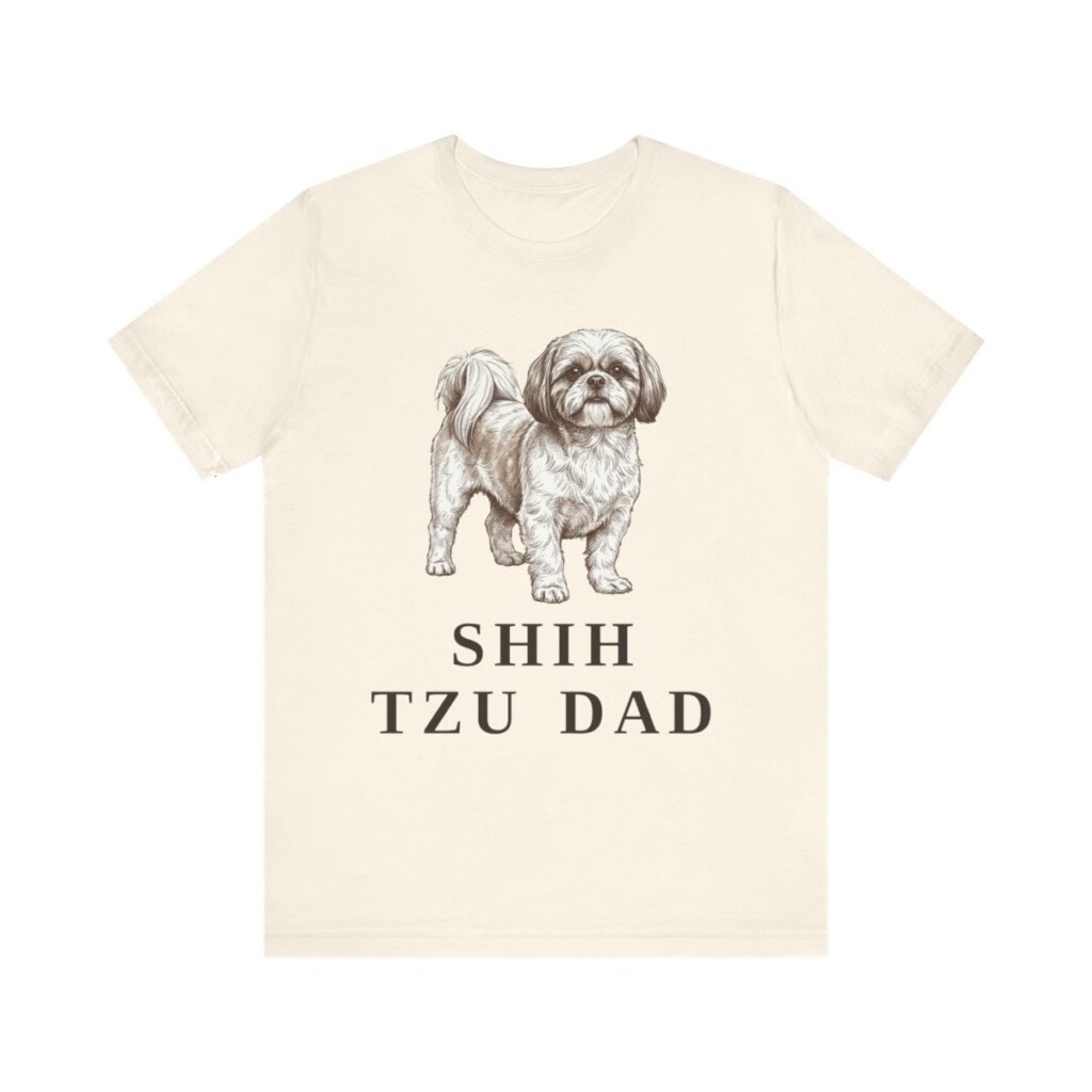 Shih Tzu Dad Shirt, Vintage Dog Sketch Tee, Dog Dad Gift