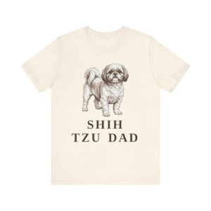 Shih Tzu Dad Shirt, Vintage Dog Sketch Tee, Dog Dad Gift