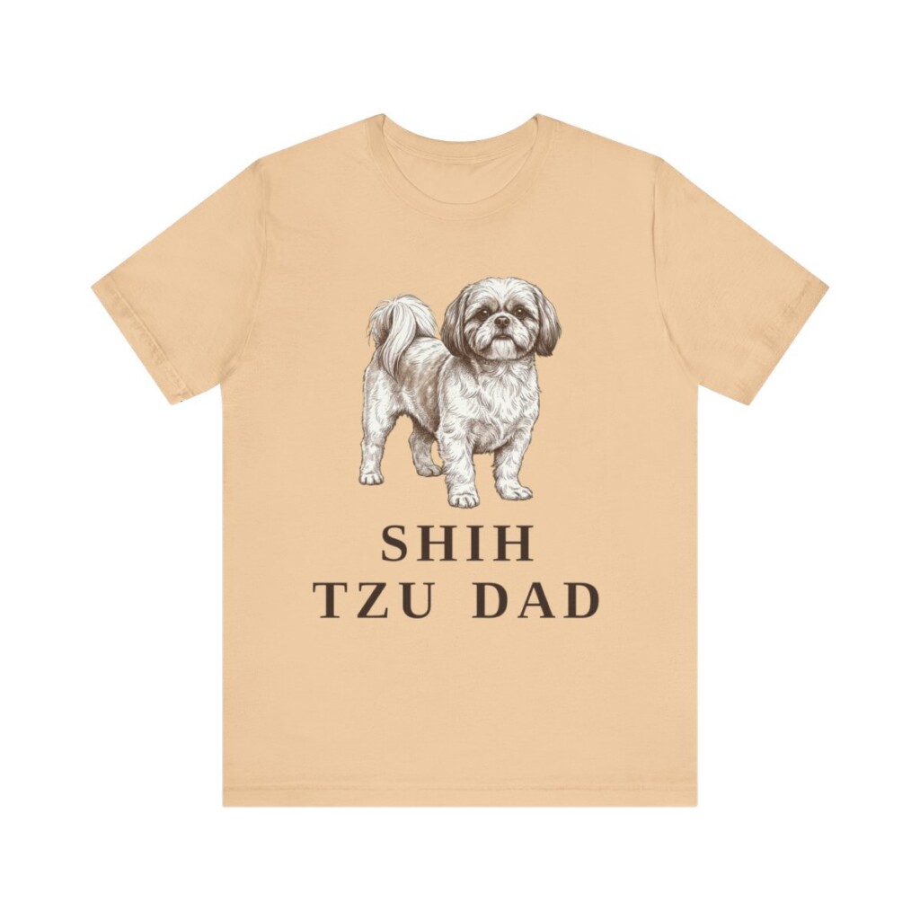 Shih Tzu Dad Shirt, Vintage Dog Sketch Tee, Dog Dad Gift