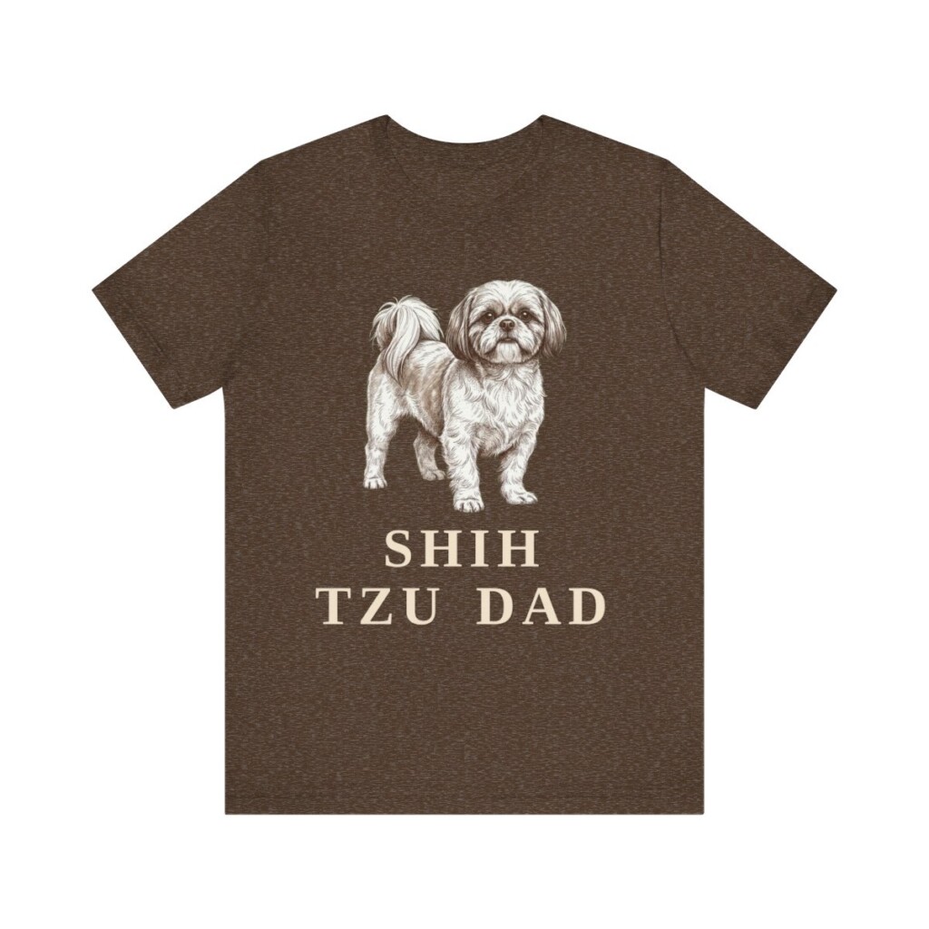 Shih Tzu Dad Shirt, Vintage Dog Sketch Tee, Dog Dad Gift