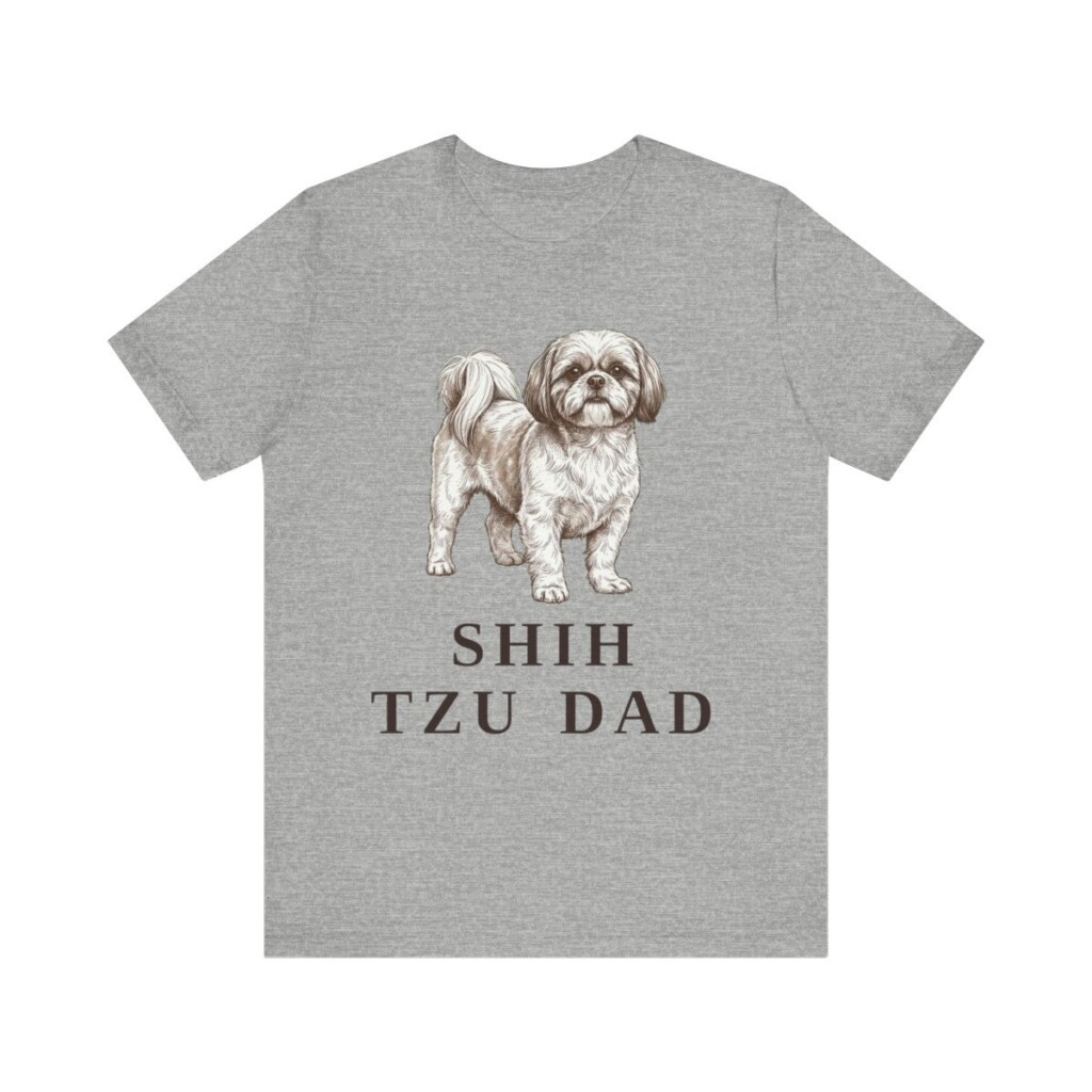Shih Tzu Dad Shirt, Vintage Dog Sketch Tee, Dog Dad Gift