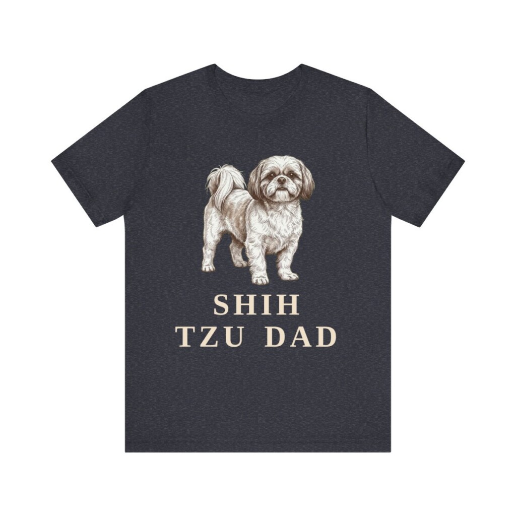Shih Tzu Dad Shirt, Vintage Dog Sketch Tee, Dog Dad Gift
