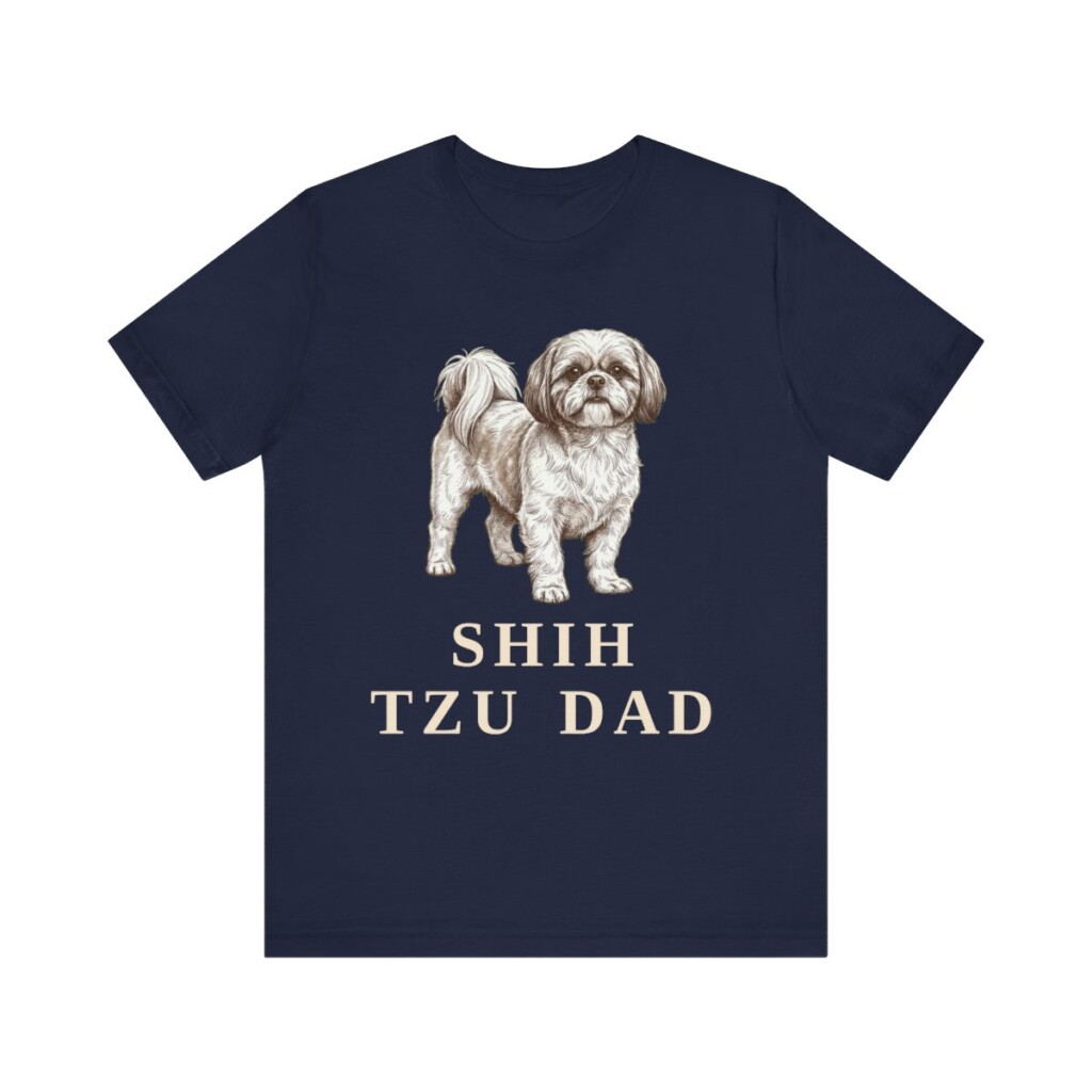 Shih Tzu Dad Shirt, Vintage Dog Sketch Tee, Dog Dad Gift