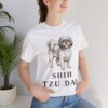 Shih Tzu Dad Shirt, Vintage Dog Sketch Tee, Dog Dad Gift