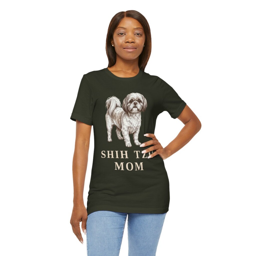 Shih Tzu Mom Shirt, Vintage Dog Sketch Tee, Dog Mom Gift Shih Tzu Mom Shirt, Vintage Dog Sketch Tee, Dog Mom Gift