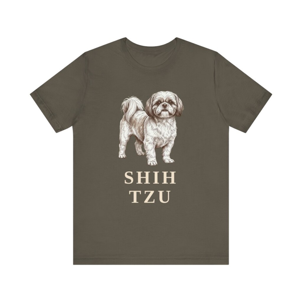 Shih Tzu Lover Shirt, Vintage Dog Sketch Tee, Dog Lover Gift