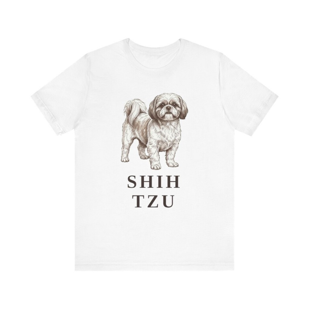 Shih Tzu Lover Shirt, Vintage Dog Sketch Tee, Dog Lover Gift