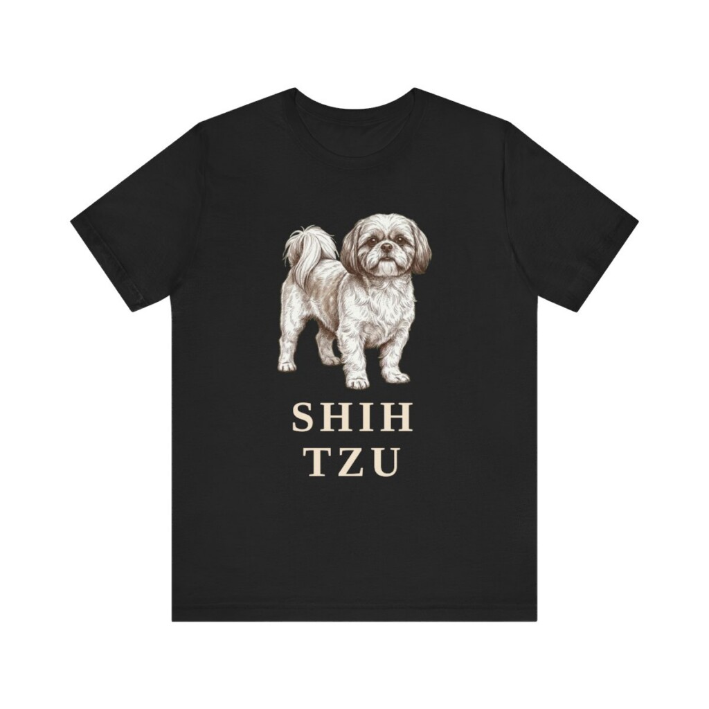Shih Tzu Lover Shirt, Vintage Dog Sketch Tee, Dog Lover Gift