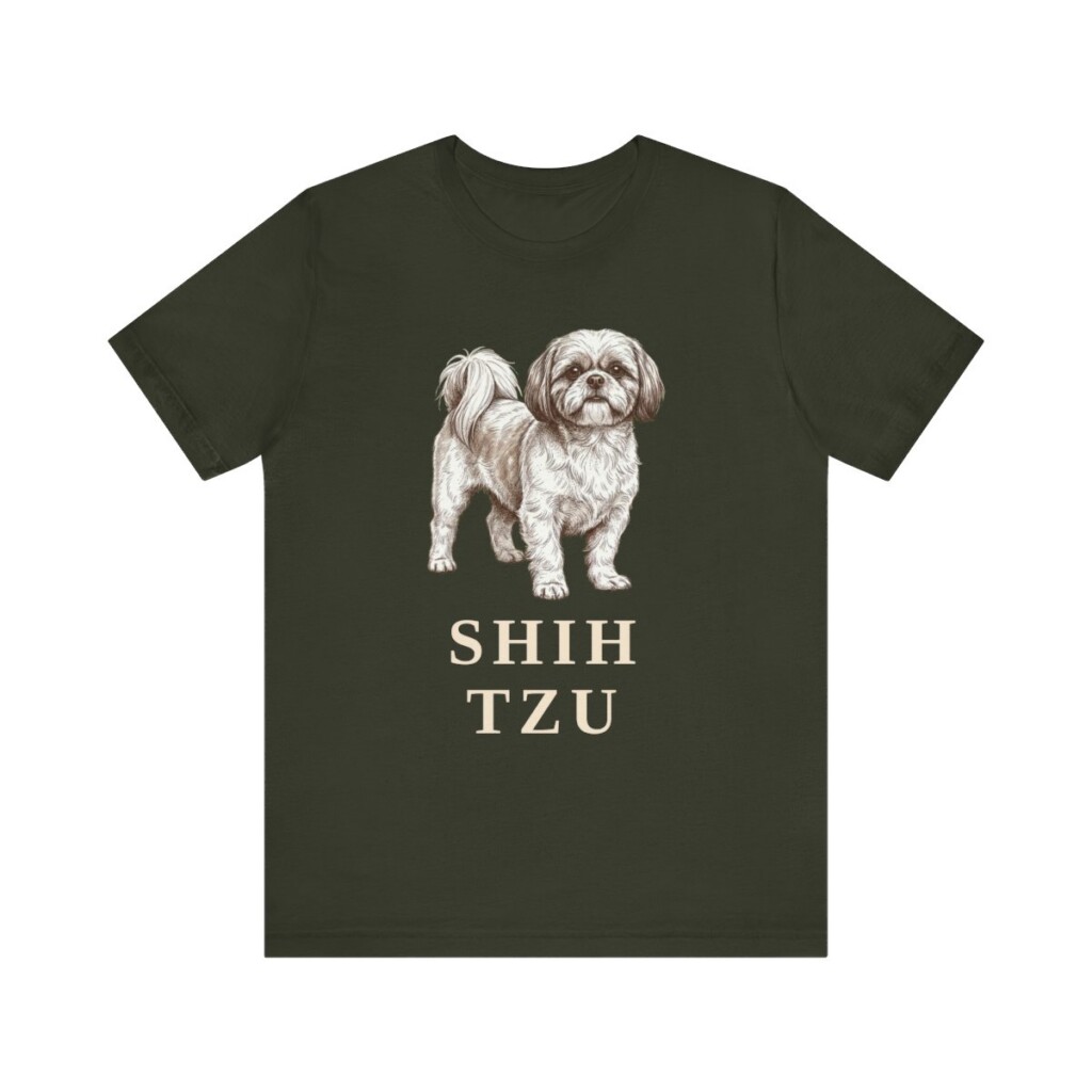 Shih Tzu Lover Shirt, Vintage Dog Sketch Tee, Dog Lover Gift