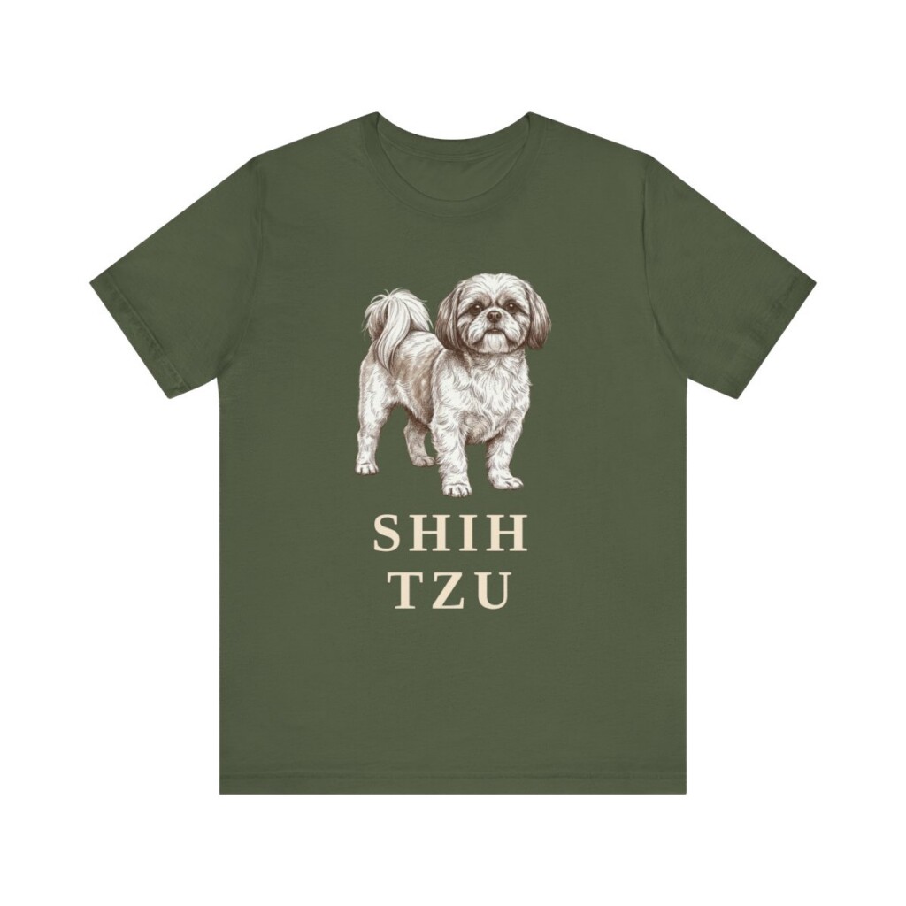 Shih Tzu Lover Shirt, Vintage Dog Sketch Tee, Dog Lover Gift