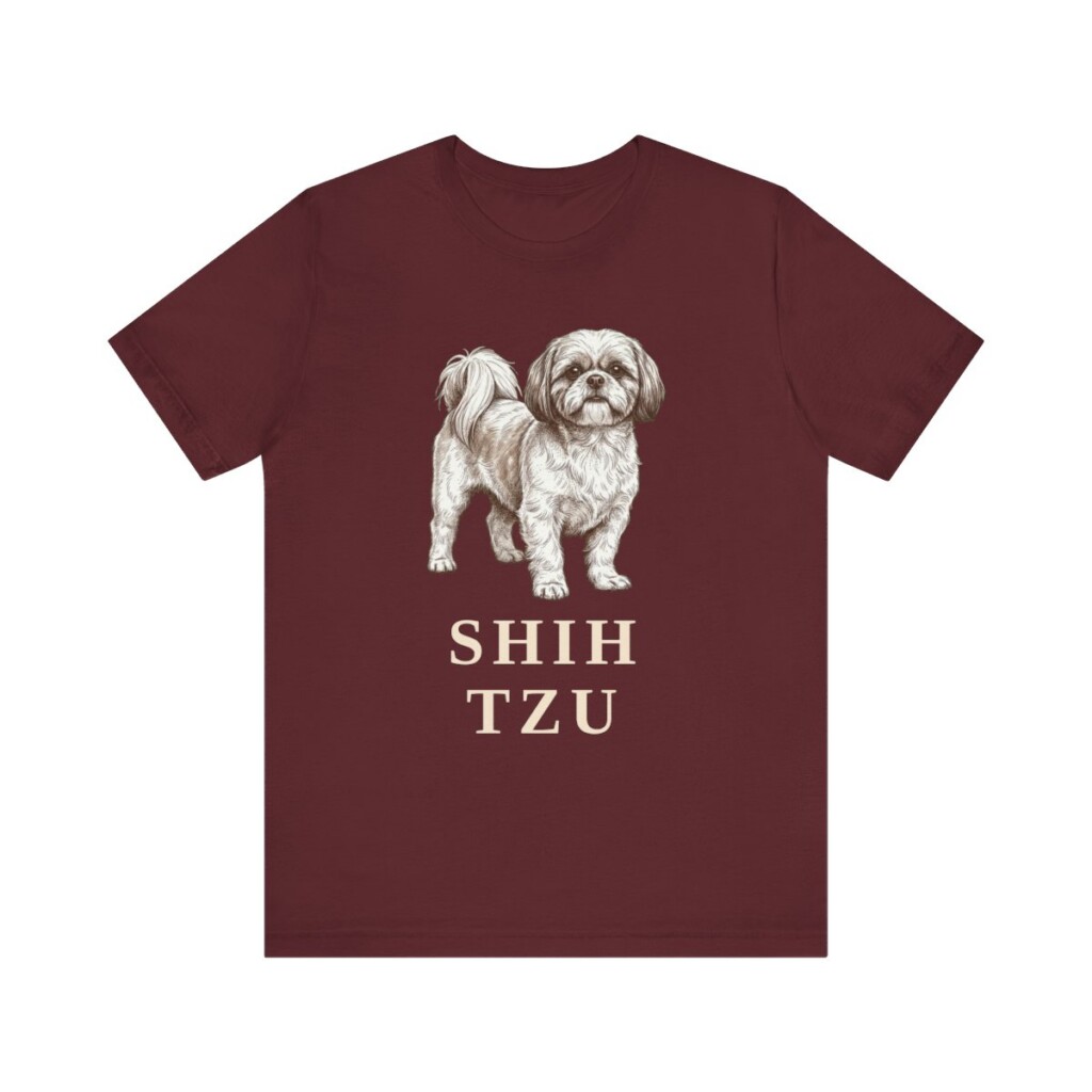 Shih Tzu Lover Shirt, Vintage Dog Sketch Tee, Dog Lover Gift