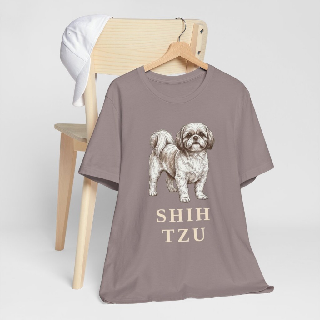 Shih Tzu Lover Shirt, Vintage Dog Sketch Tee, Dog Lover Gift