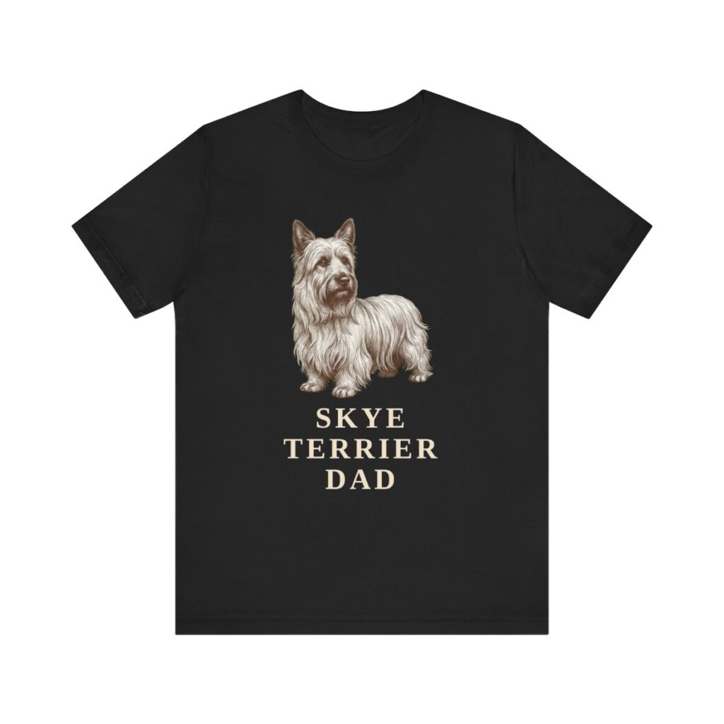 Skye Terrier Dad Shirt, Vintage Dog Sketch Tee, Dog Dad Gift
