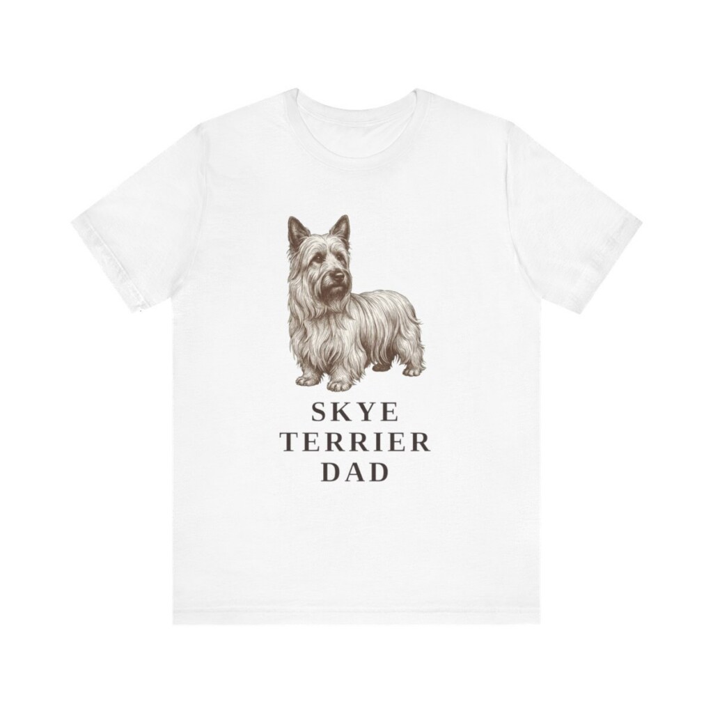 Skye Terrier Dad Shirt, Vintage Dog Sketch Tee, Dog Dad Gift