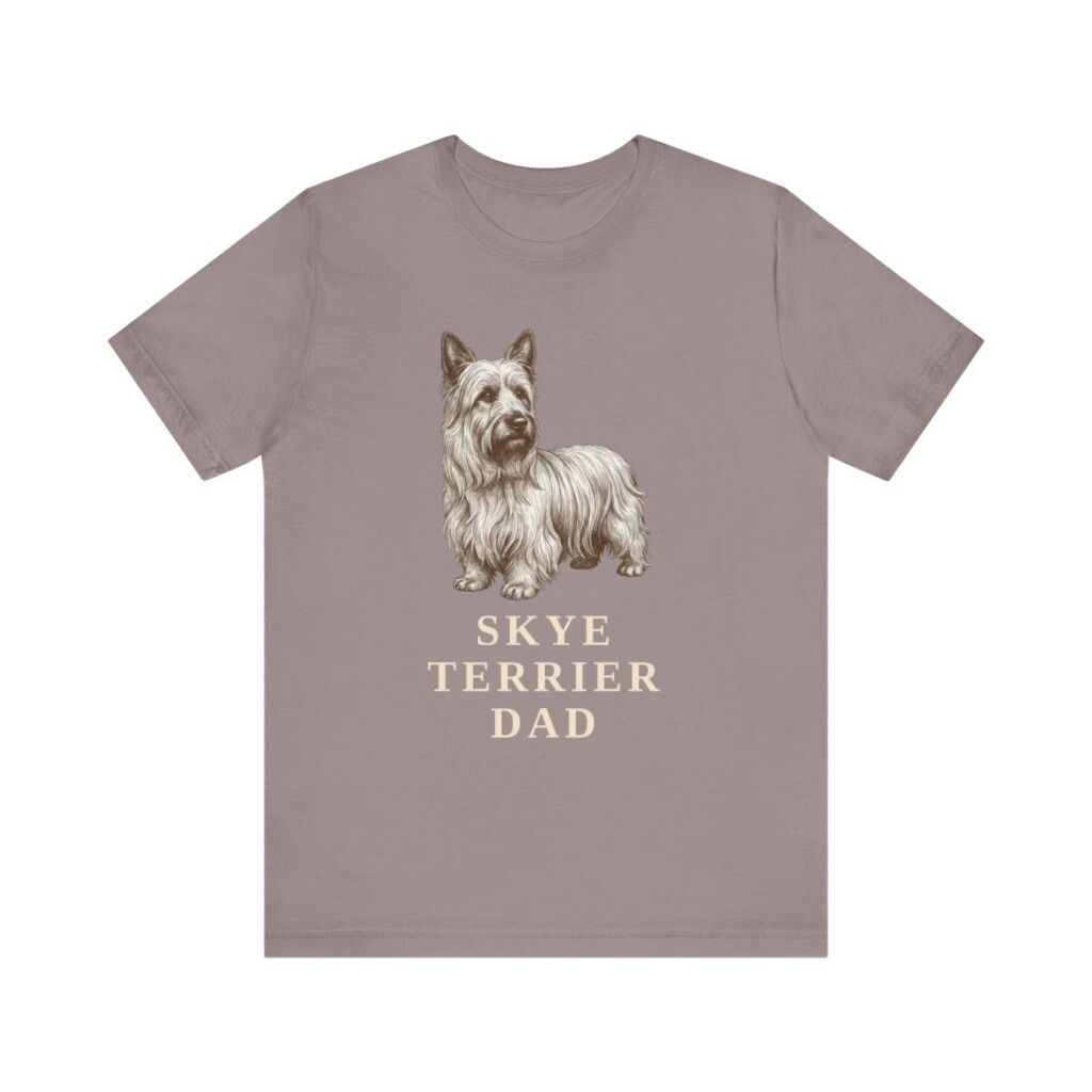Skye Terrier Dad Shirt, Vintage Dog Sketch Tee, Dog Dad Gift
