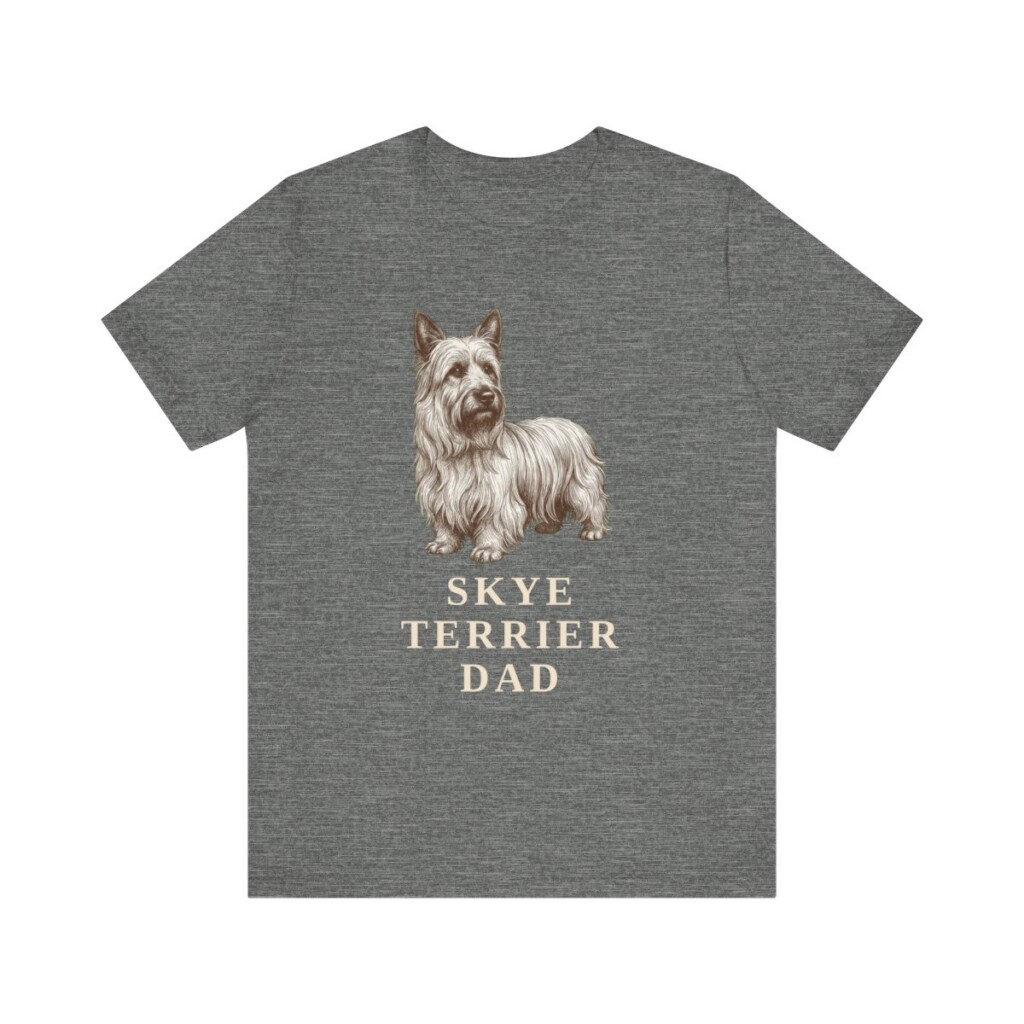 Skye Terrier Dad Shirt, Vintage Dog Sketch Tee, Dog Dad Gift