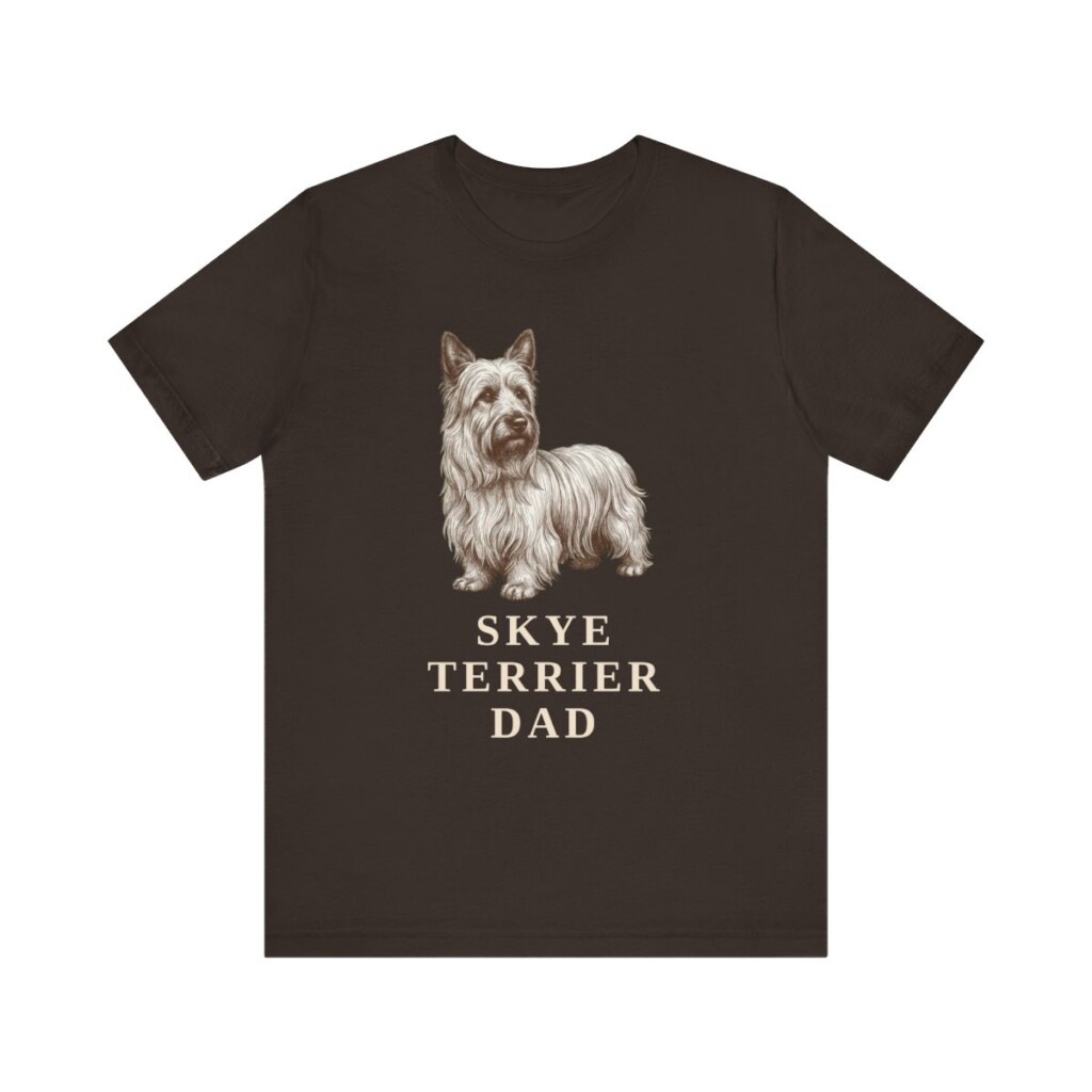 Skye Terrier Dad Shirt, Vintage Dog Sketch Tee, Dog Dad Gift
