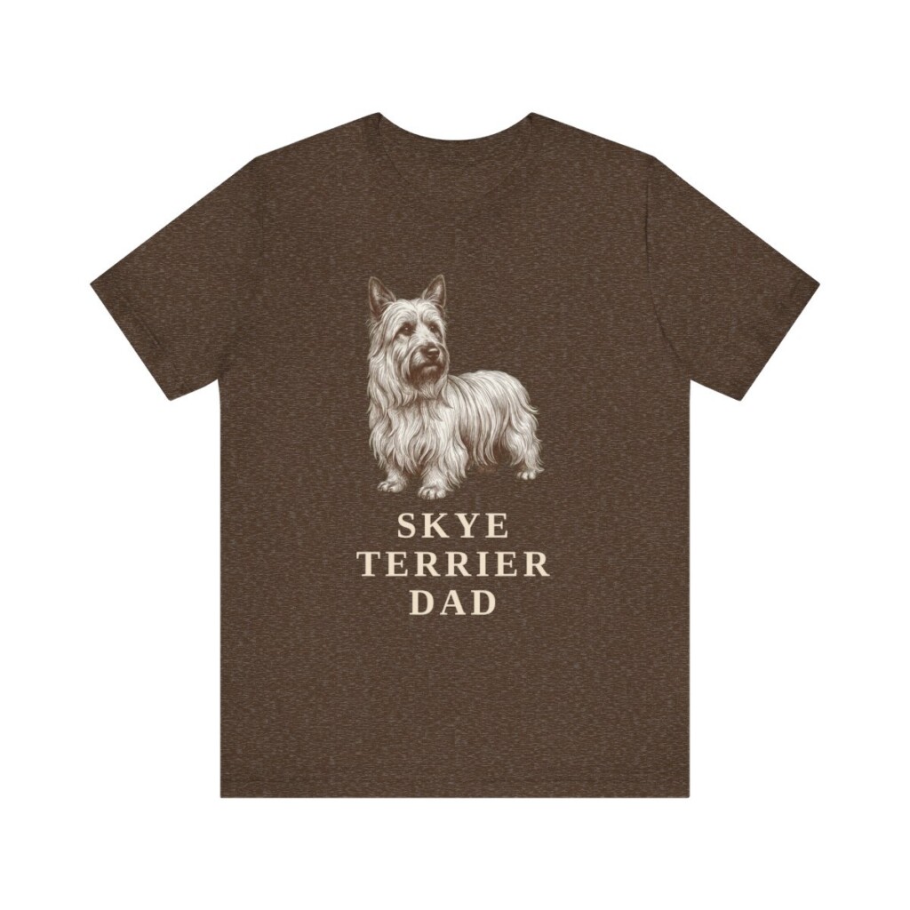 Skye Terrier Dad Shirt, Vintage Dog Sketch Tee, Dog Dad Gift