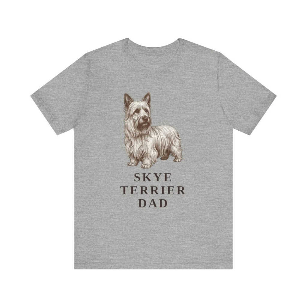 Skye Terrier Dad Shirt, Vintage Dog Sketch Tee, Dog Dad Gift
