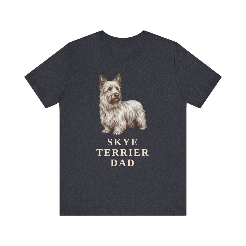 Skye Terrier Dad Shirt, Vintage Dog Sketch Tee, Dog Dad Gift