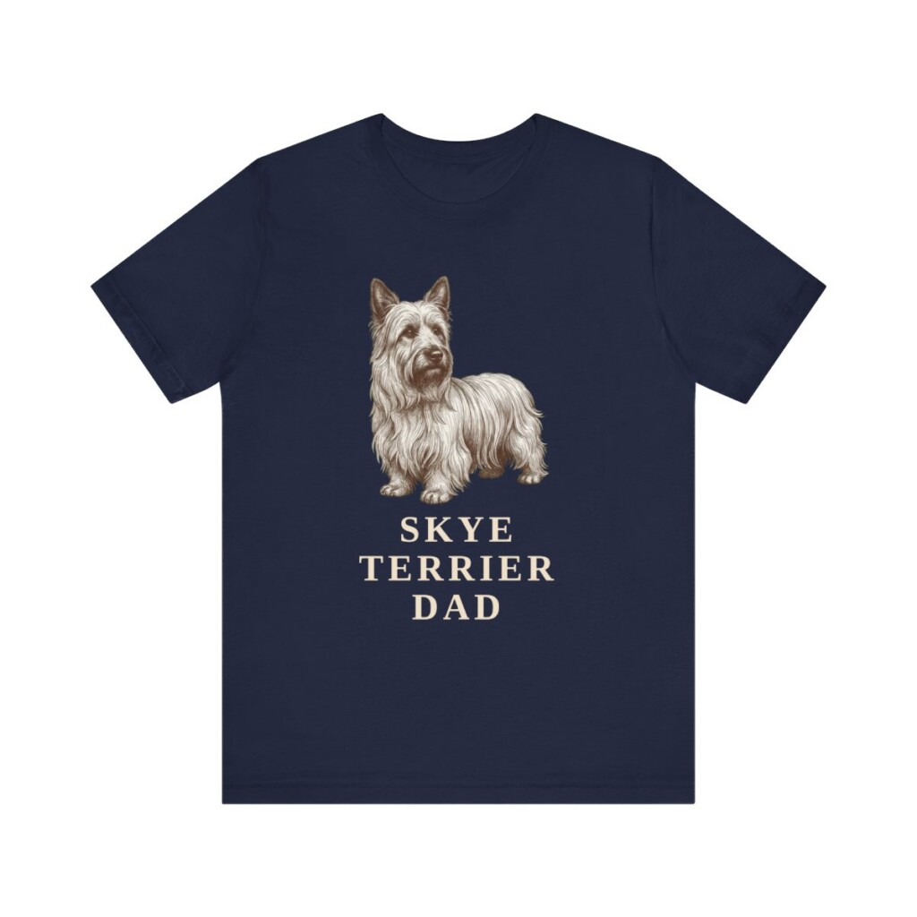 Skye Terrier Dad Shirt, Vintage Dog Sketch Tee, Dog Dad Gift
