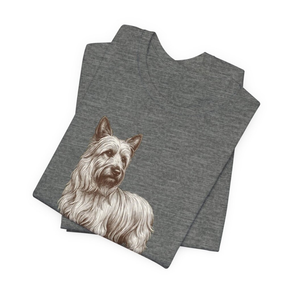 Skye Terrier Dad Shirt, Vintage Dog Sketch Tee, Dog Dad Gift