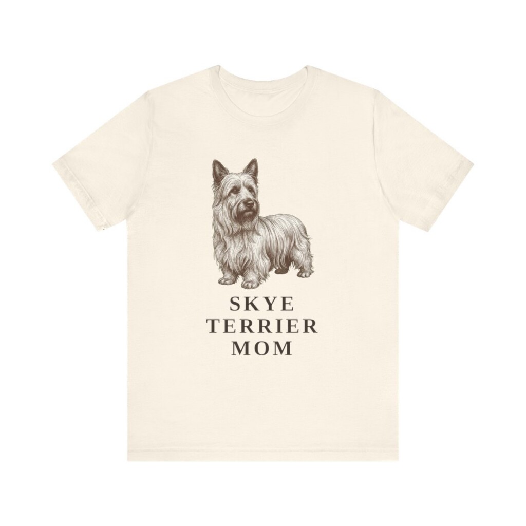 Skye Terrier Mom Shirt, Vintage Dog Sketch Tee, Dog Mom Gift