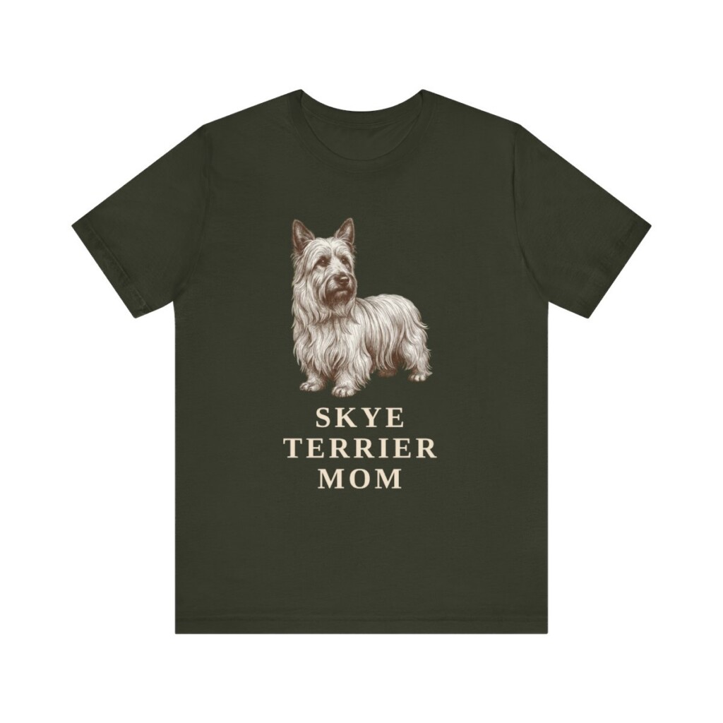 Skye Terrier Mom Shirt, Vintage Dog Sketch Tee, Dog Mom Gift