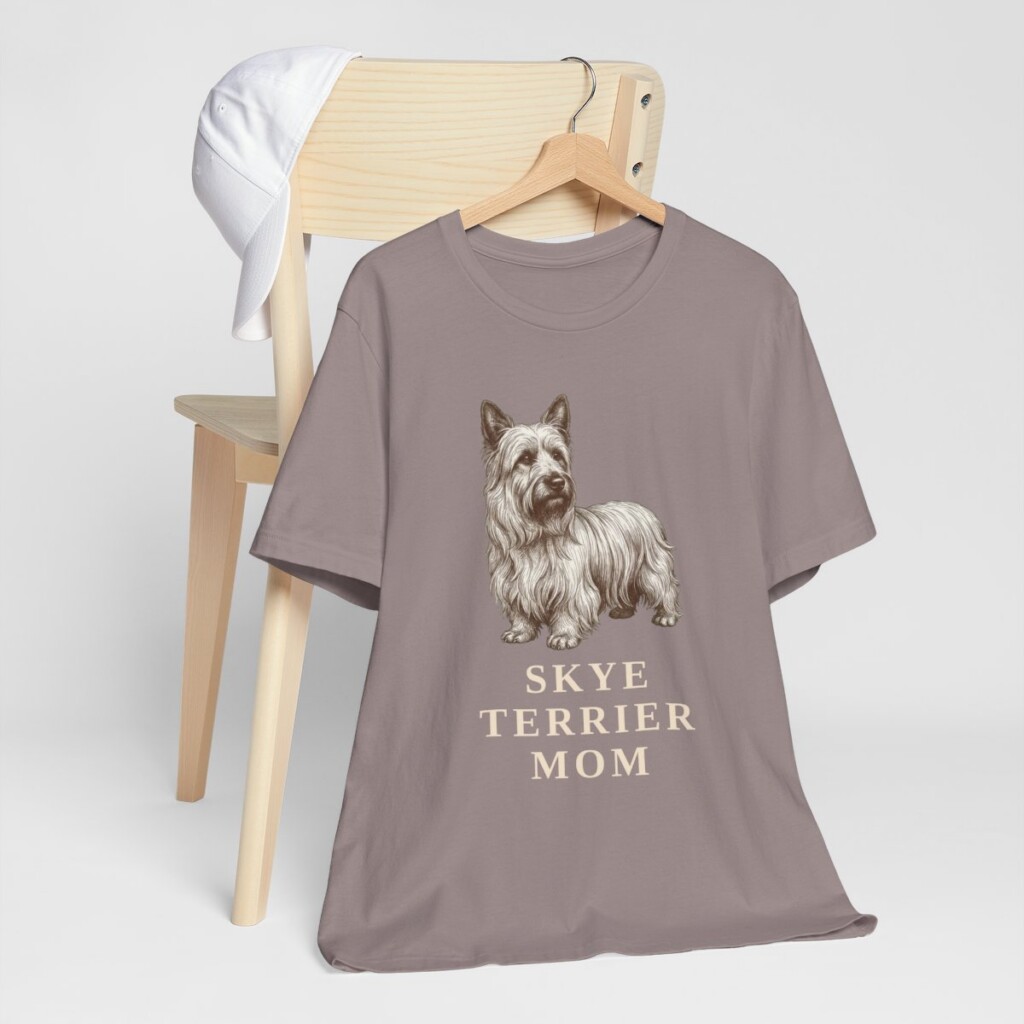Skye Terrier Mom Shirt, Vintage Dog Sketch Tee, Dog Mom Gift