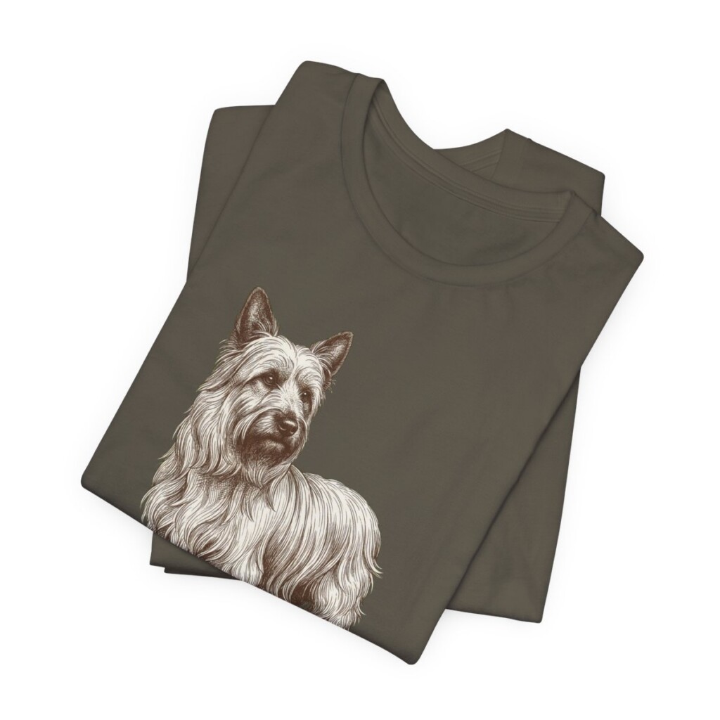 Skye Terrier Lover Shirt, Vintage Dog Sketch Tee, Dog Lover Gift