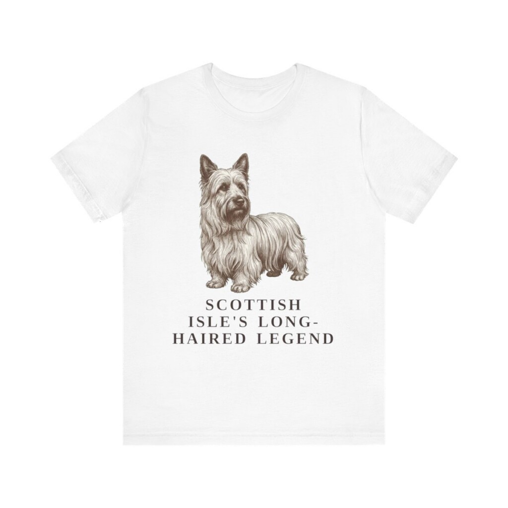 Skye Terrier Humor Shirt, Vintage Dog Sketch Tee, Dog Humor Gift