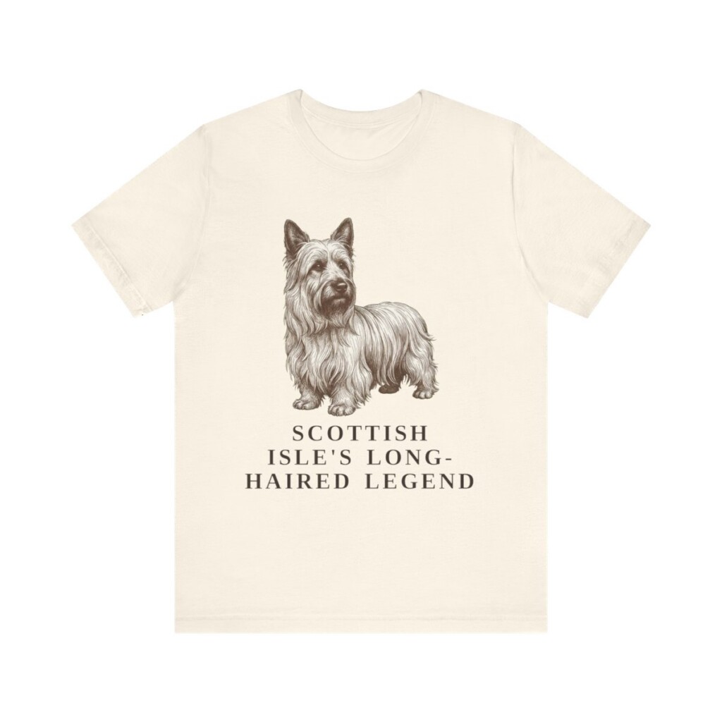 Skye Terrier Humor Shirt, Vintage Dog Sketch Tee, Dog Humor Gift