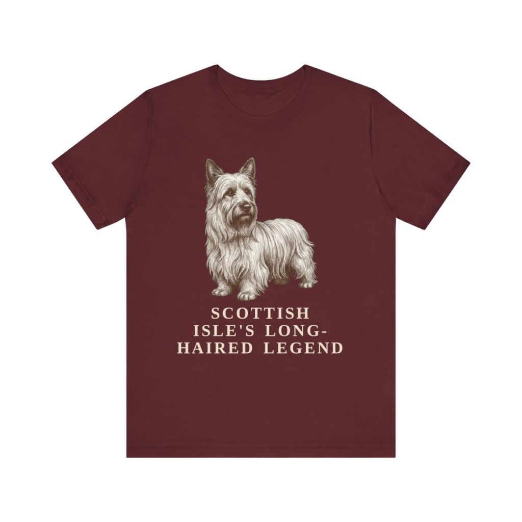 Skye Terrier Humor Shirt, Vintage Dog Sketch Tee, Dog Humor Gift