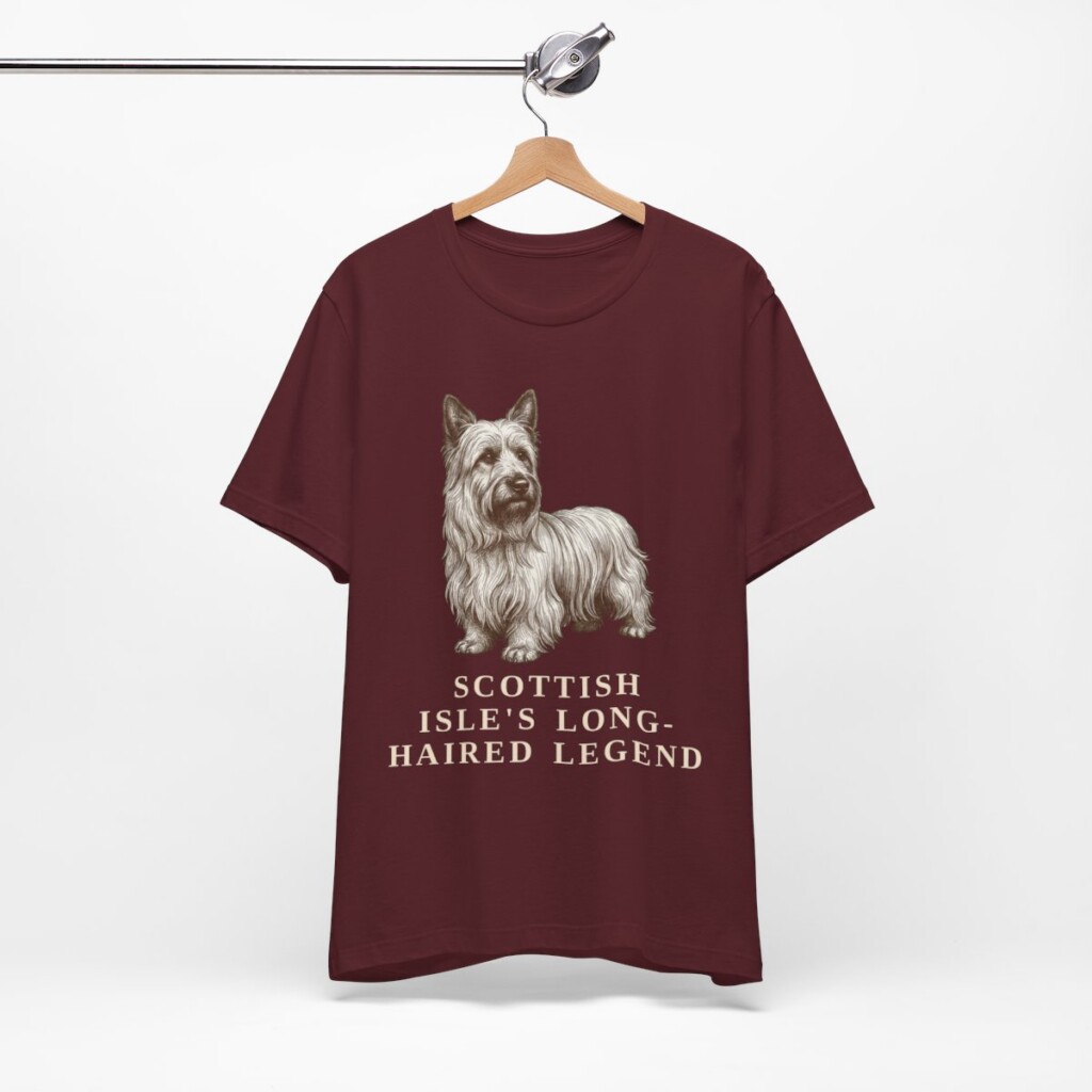 Skye Terrier Humor Shirt, Vintage Dog Sketch Tee, Dog Humor Gift