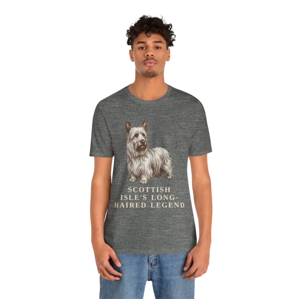 Skye Terrier Humor Shirt, Vintage Dog Sketch Tee, Dog Humor Gift