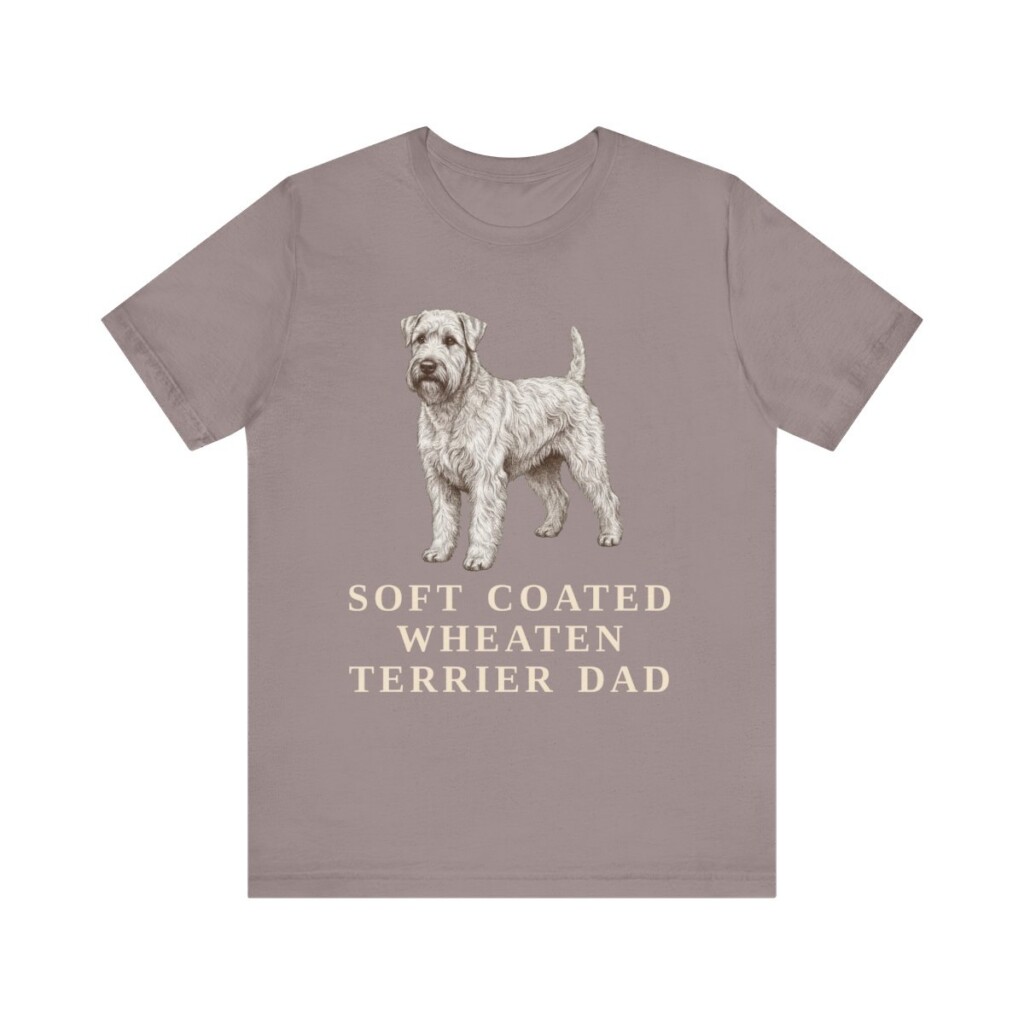 Soft Coated Wheaten Terrier Dad Shirt, Vintage Dog Sketch Tee, Dog Dad Gift