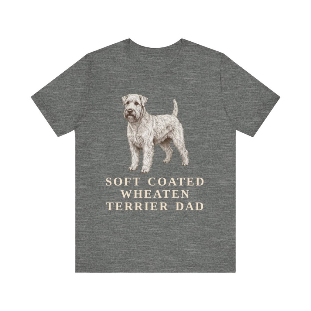Soft Coated Wheaten Terrier Dad Shirt, Vintage Dog Sketch Tee, Dog Dad Gift