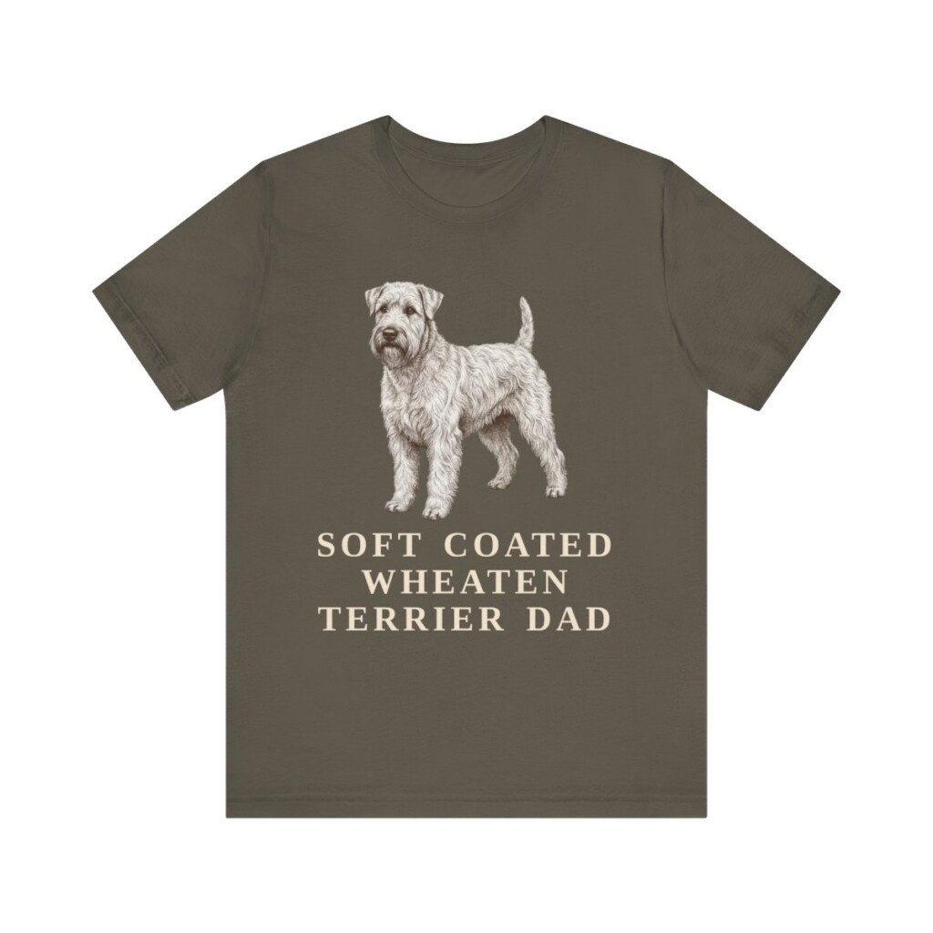 Soft Coated Wheaten Terrier Dad Shirt, Vintage Dog Sketch Tee, Dog Dad Gift