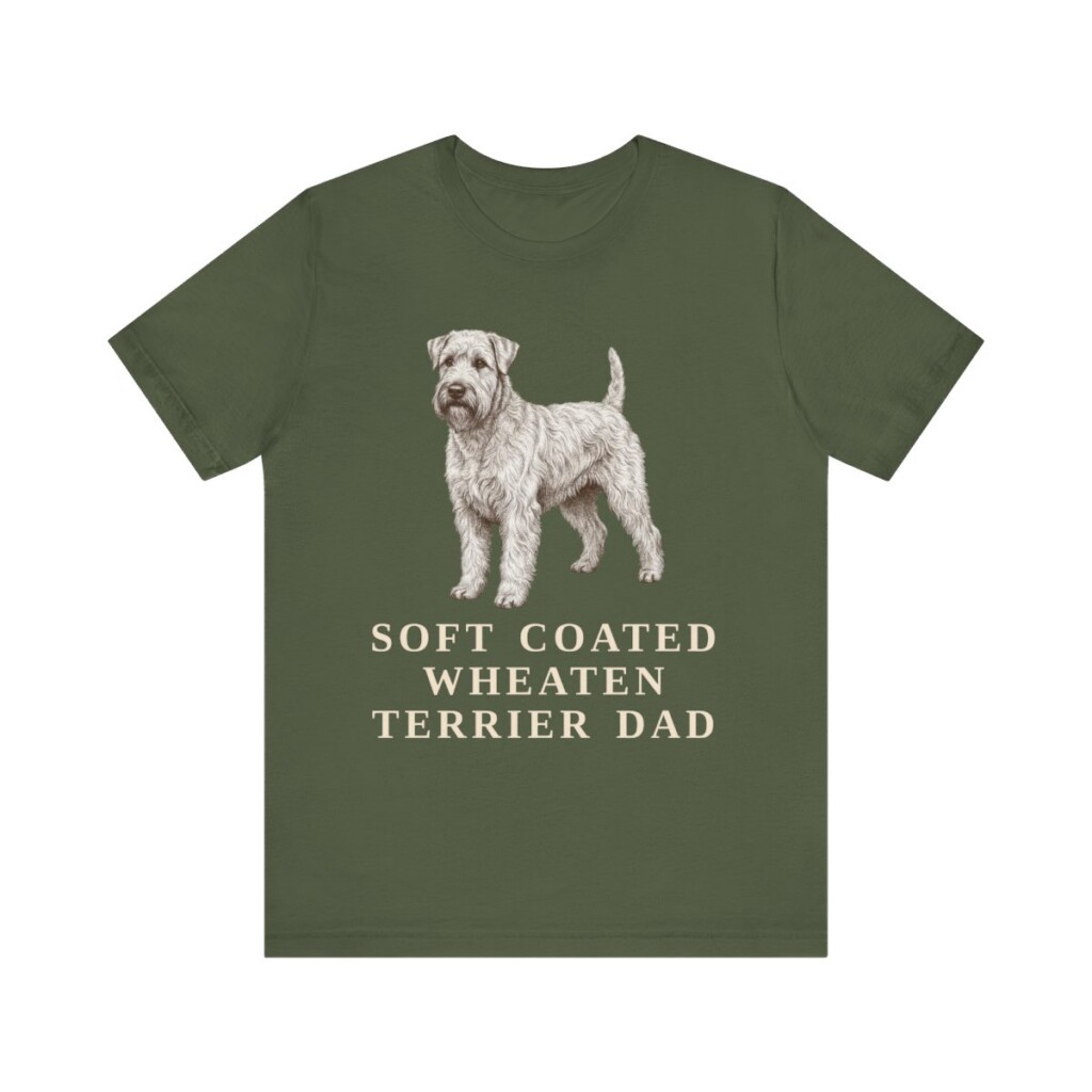 Soft Coated Wheaten Terrier Dad Shirt, Vintage Dog Sketch Tee, Dog Dad Gift